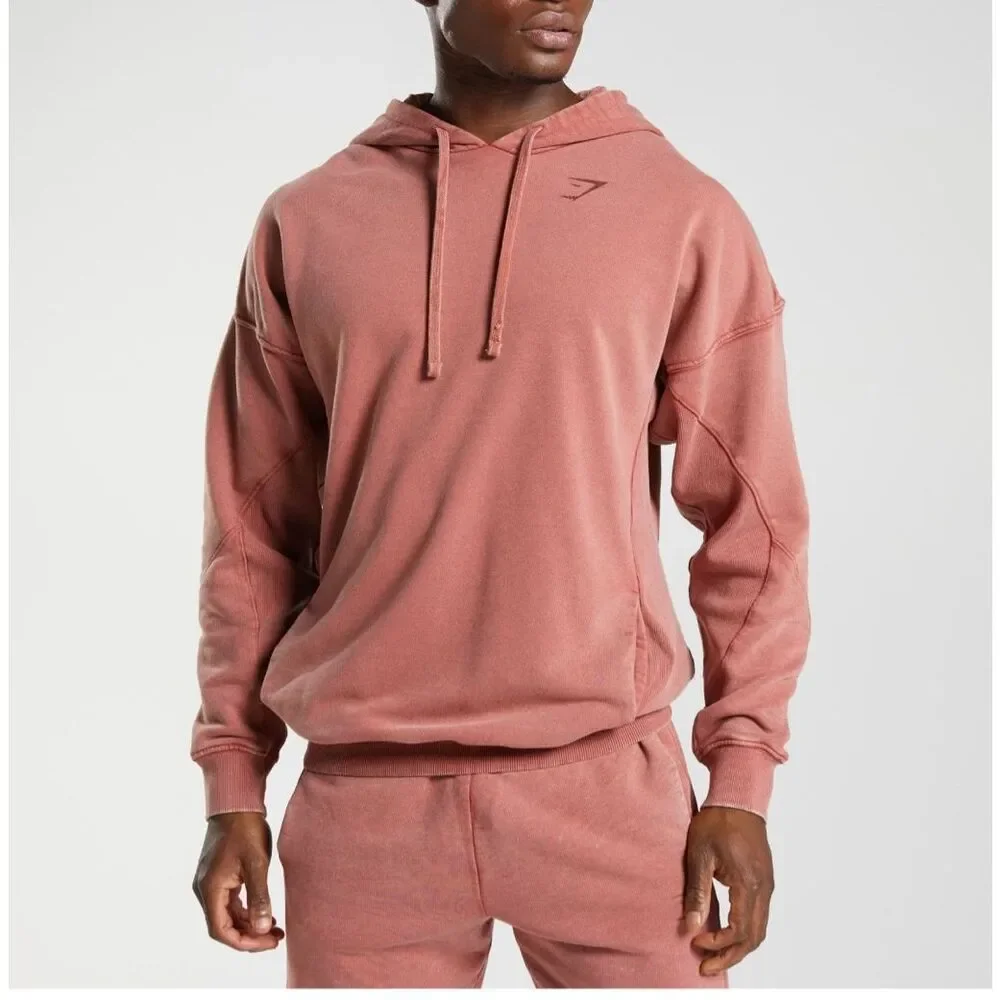 Gymshark Power Washed Hoodie Oversized Rose Brown Men’s size XXL Big and Tall - Picture 1 of 8